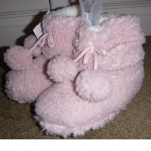 Girls Falls Creek Plush Bootie  Slippers Size 10/11 12/13 1/2 3/4 Blush Pink NWT